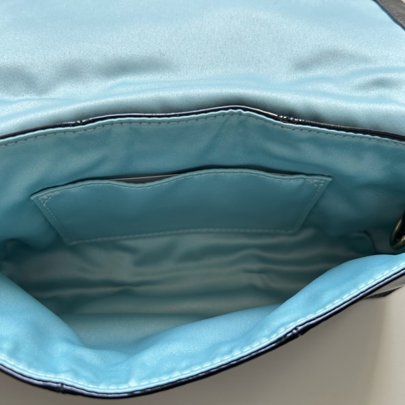 COACH PATENT LEATHER WRISTLET POUCH BLACK NWT - Picture 4 of 5